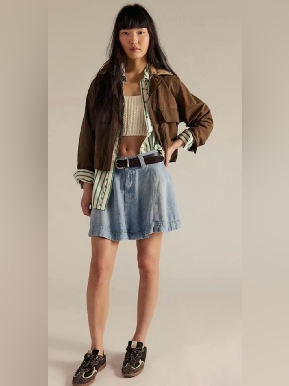 We The Free Light Blue Denim Mini Skirt Size 27